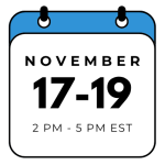 Training Calendar (28) November 17-19, 2PM - 5PM EST